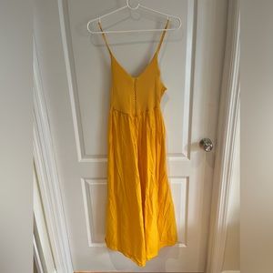 Yellow, maxi dress from Zara